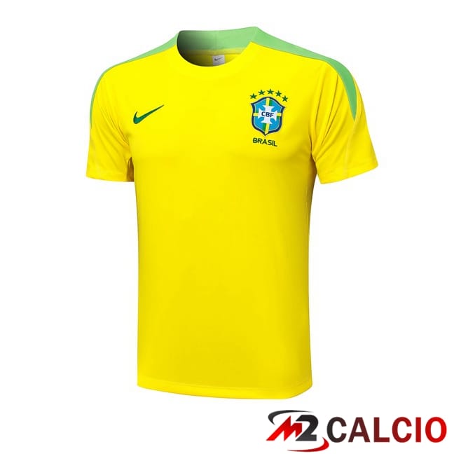 T Shirt Allenamento Brasile Giallo 2024/2025