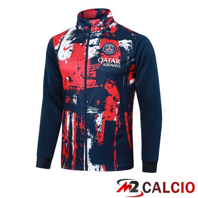 Giacca Calcio Paris PSG Blu Reale Rosso 2024/2025