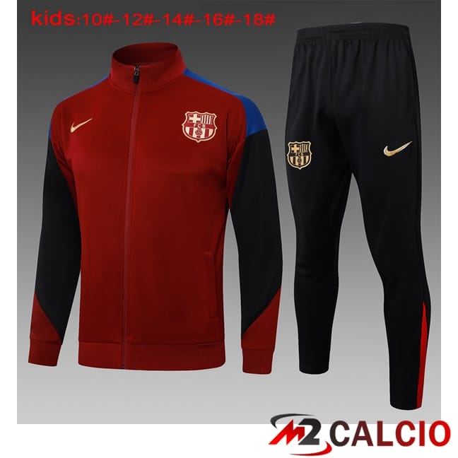Insieme Tuta Calcio - Giacca FC Barcellona Bambino Rosso 2024/2025