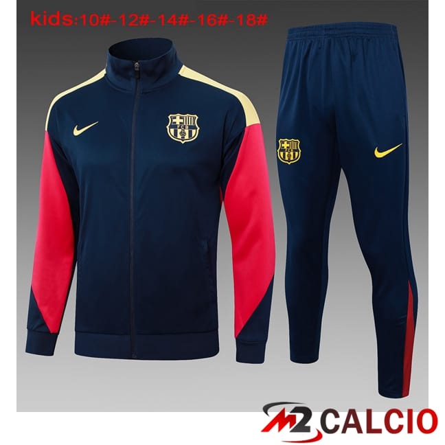 Insieme Tuta Calcio - Giacca FC Barcellona Bambino Blu Reale 2024/2025