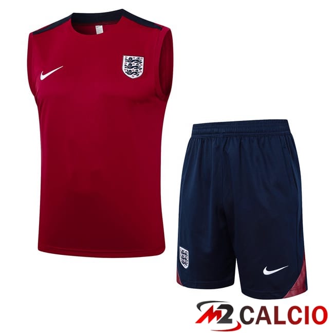 Canotta Allenamento Inghilterra + Pantaloncini Rosso 2024/2025