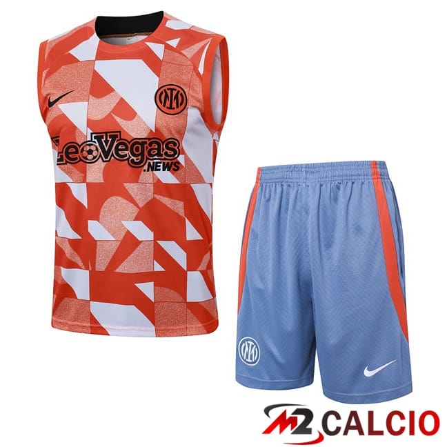 Canotta Allenamento Inter Milan + Pantaloncini Arancia 2024/2025