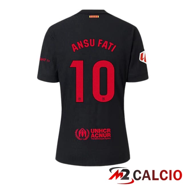 Maglie Calcio FC Barcellona (ANSU FATI 10) Seconda Nero 2024/2025