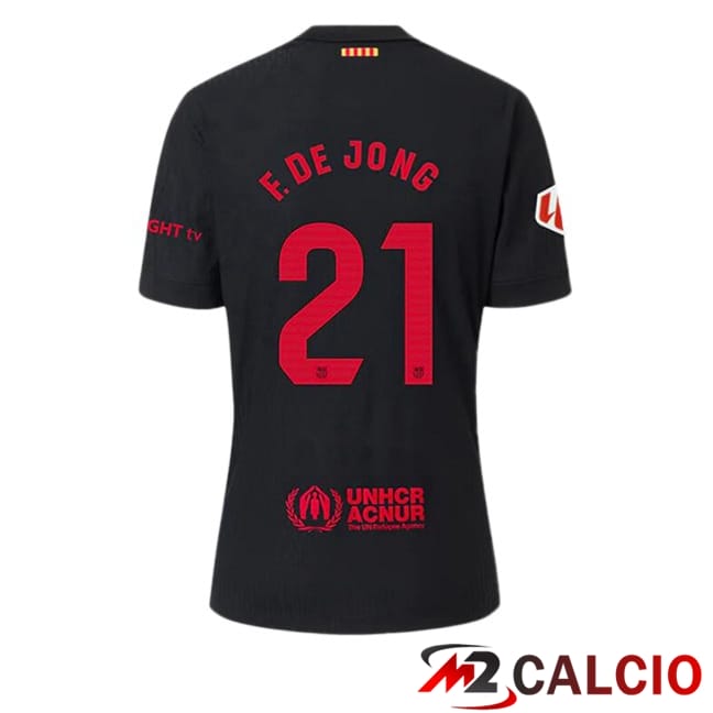 Maglie Calcio FC Barcellona (F. DE JONG 21) Seconda Nero 2024/2025