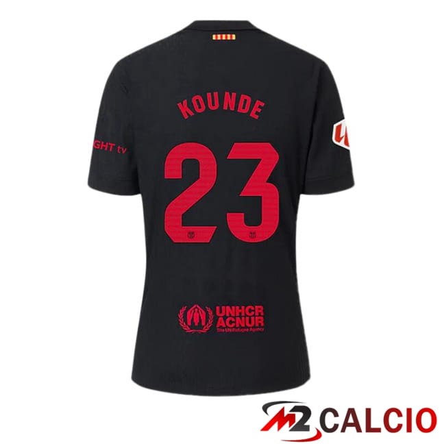 Maglie Calcio FC Barcellona (KOUNDE 23) Seconda Nero 2024/2025