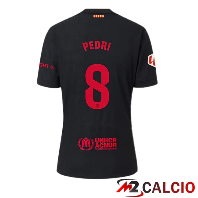 Maglie Calcio FC Barcellona (PEDRI 8) Seconda Nero 2024/2025