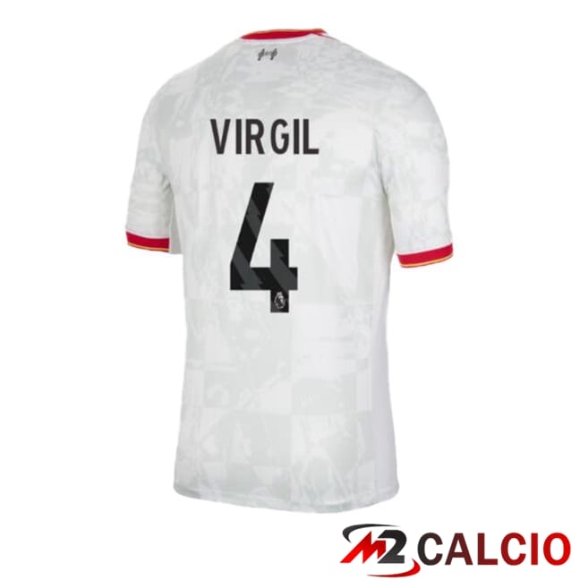 Maglie Calcio FC Liverpool (VIRGIL 4) Terza Bianco 2024/2025