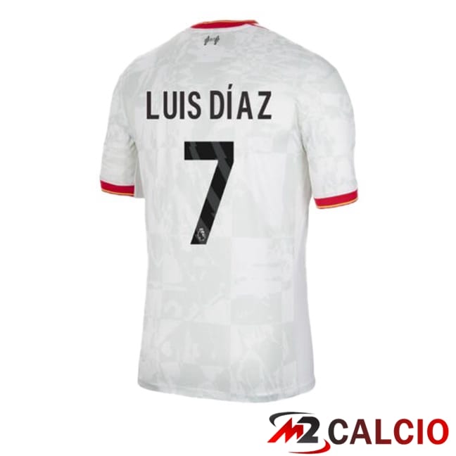 Maglie Calcio FC Liverpool (LUIS DÍAZ 7) Terza Bianco 2024/2025