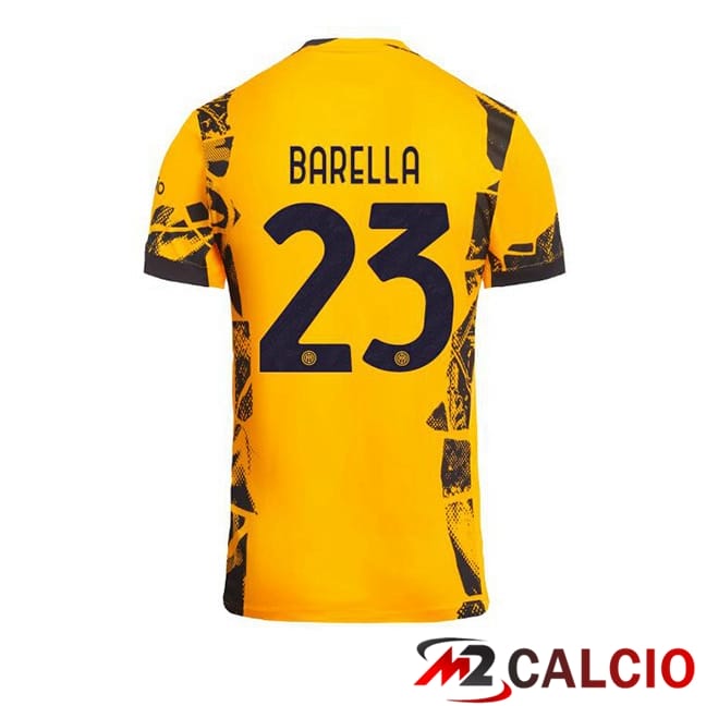 Maglie Calcio Inter Milan (BARELLA 23) Terza Giallo 2024/2025