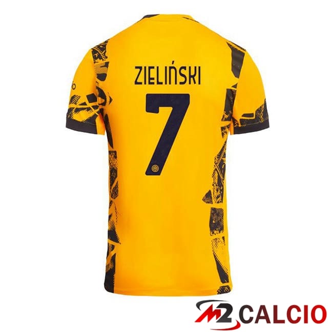 Maglie Calcio Inter Milan (ZIELIŃSKI 7) Terza Giallo 2024/2025