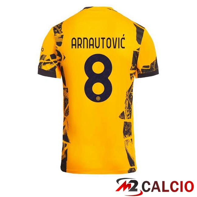 Maglie Calcio Inter Milan (ARNAUTOVIĆ 8) Terza Giallo 2024/2025
