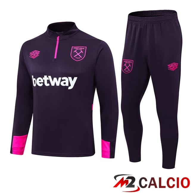 Insieme Tuta Calcio West Ham United Viola 2024/2025