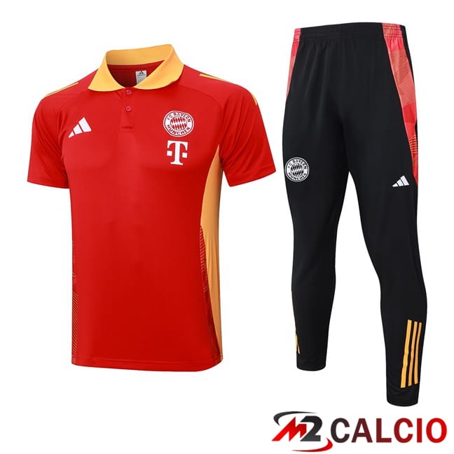 Insieme Polo Bayern Monaco + Pantaloni Rosso 2024/2025