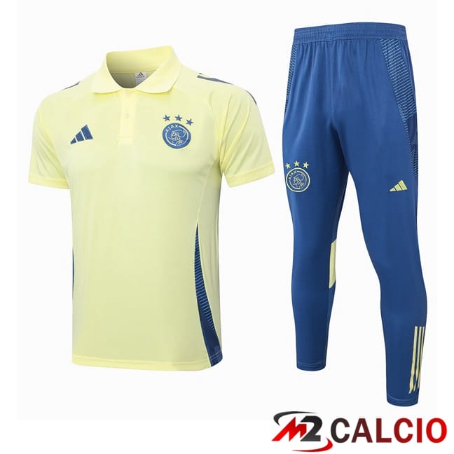 Insieme Polo AFC Ajax + Pantaloni Giallo 2024/2025