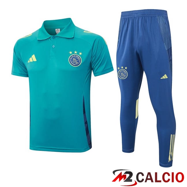 Insieme Polo AFC Ajax + Pantaloni Blu 2024/2025