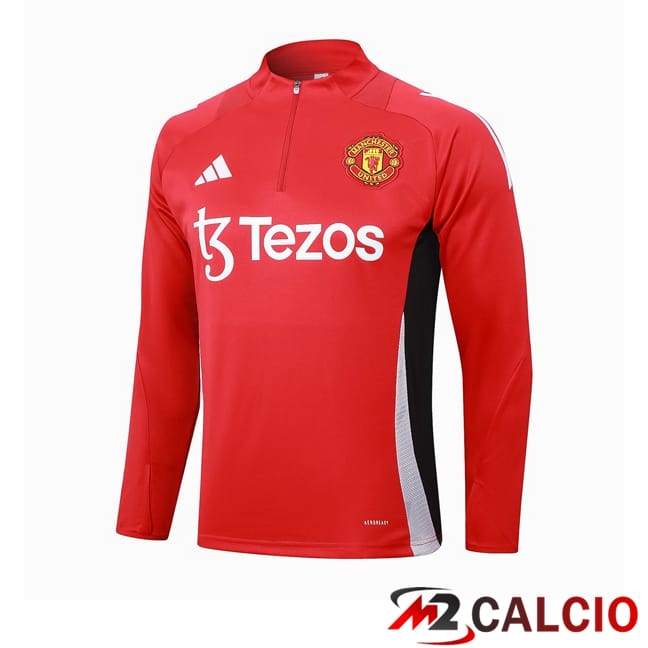 Felpa Allenamento Manchester United Rosso 2024/2025