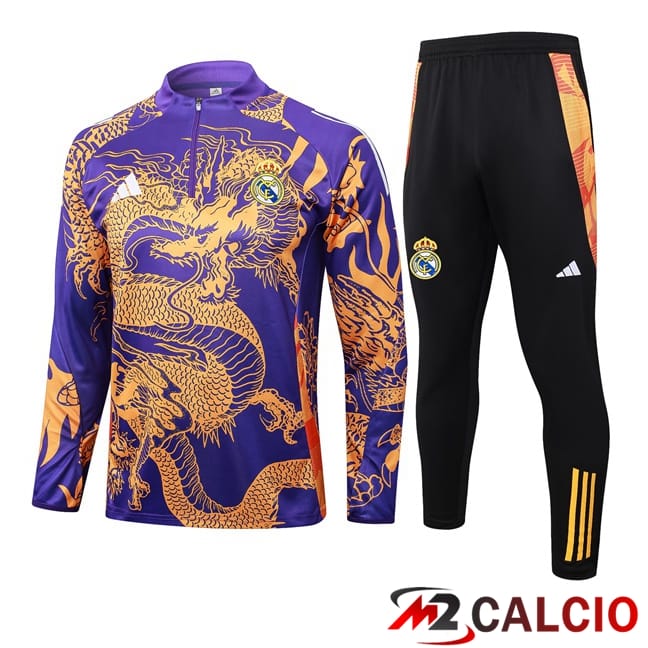 Insieme Tuta Calcio Real Madrid Viola 2024/2025
