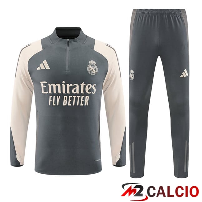 Insieme Tuta Calcio Real Madrid Grigio 2024/2025