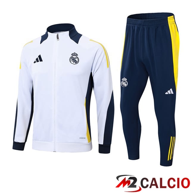 Insieme Tuta Calcio - Giacca Real Madrid Bianco 2024/2025