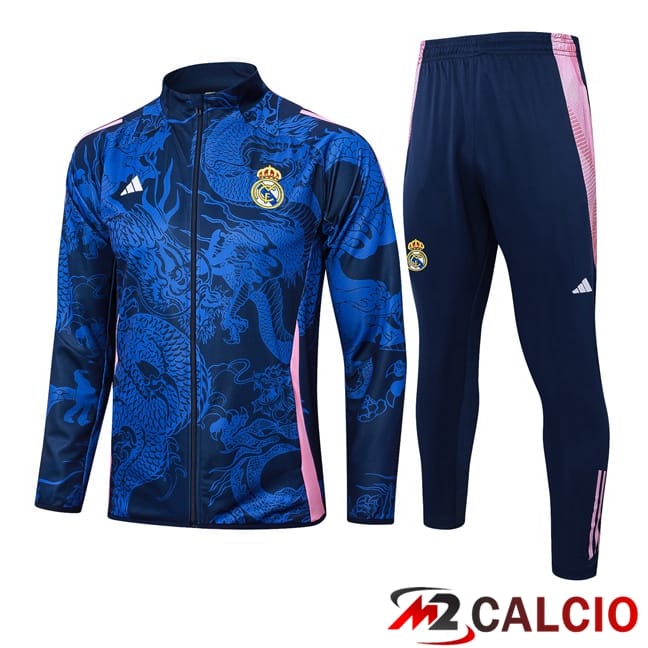 Insieme Tuta Calcio - Giacca Real Madrid Blu Reale 2024/2025