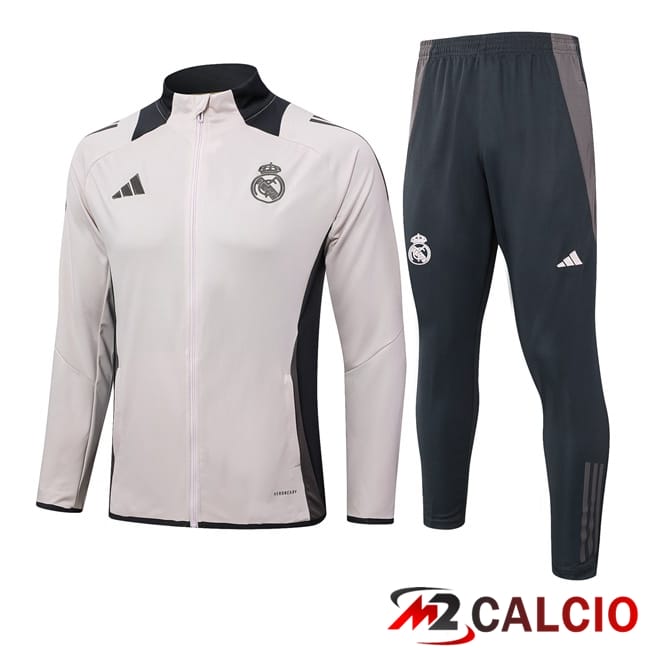 Insieme Tuta Calcio - Giacca Real Madrid Grigio 2024/2025