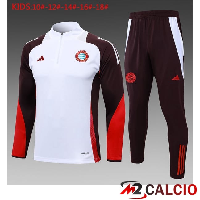Insieme Tuta Calcio Bayern Monaco Bambino Bianco 2024/2025