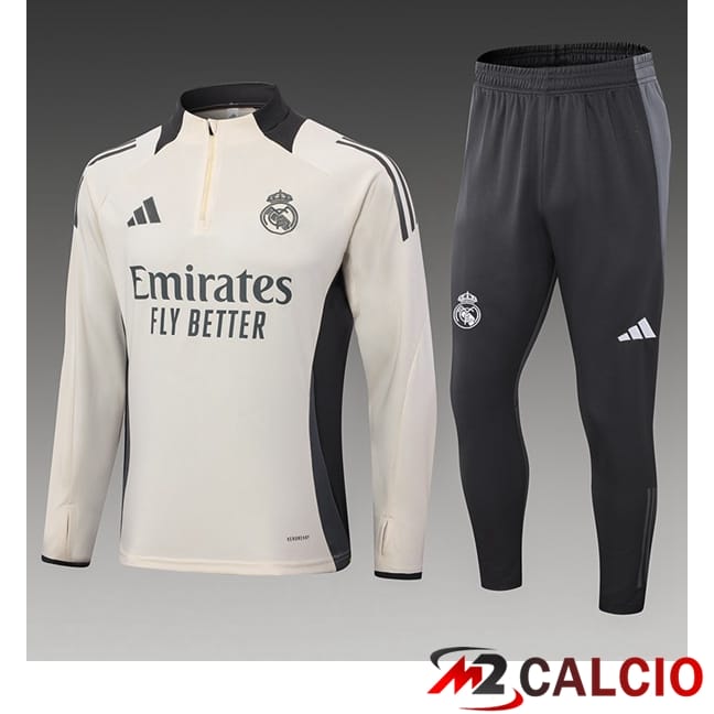 Insieme Tuta Calcio Real Madrid Bambino Giallo 2024/2025