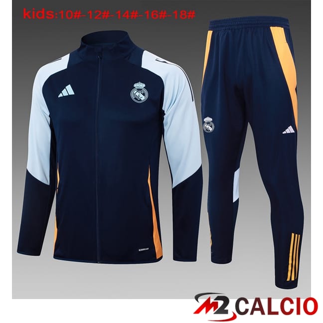 Insieme Tuta Calcio - Giacca Real Madrid Bambino Blu Reale 2024/2025