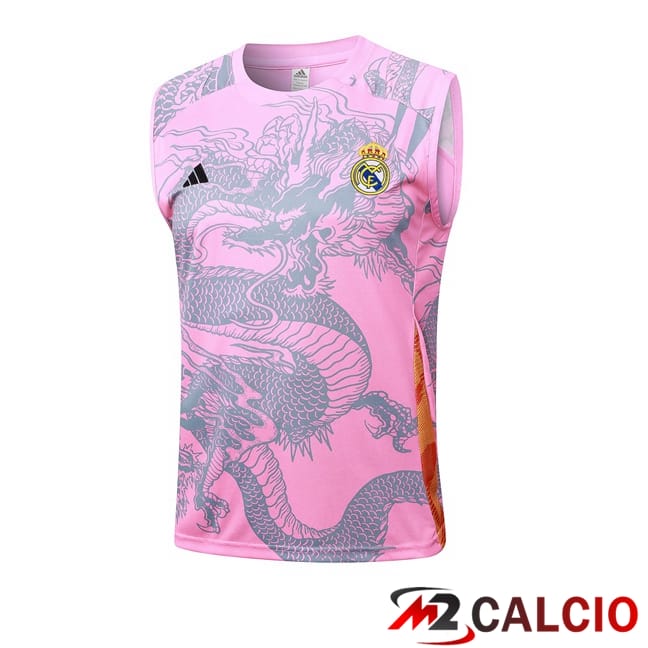 Canotta Allenamento Real Madrid Rosa 2024/2025
