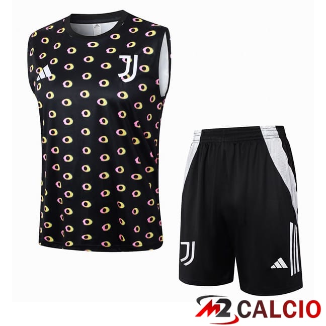 Canotta Allenamento Juventus + Pantaloncini Nero 2024/2025