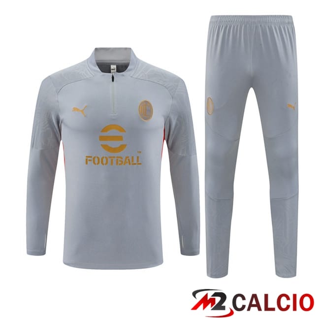 Insieme Tuta Calcio AC Milan Grigio 2024/2025