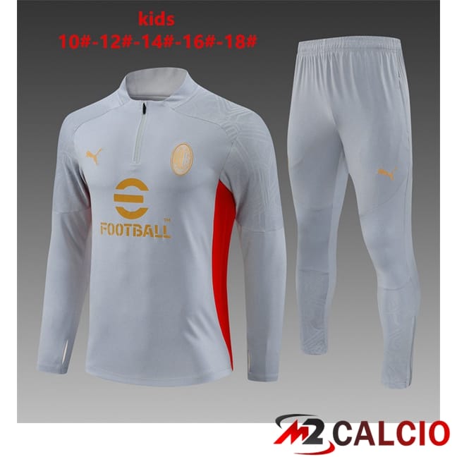 Insieme Tuta Calcio AC Milan Bambino Grigio 2024/2025