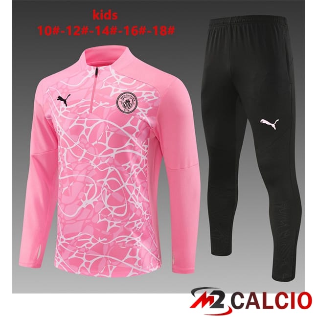 Insieme Tuta Calcio Manchester City Bambino Rosa 2024/2025
