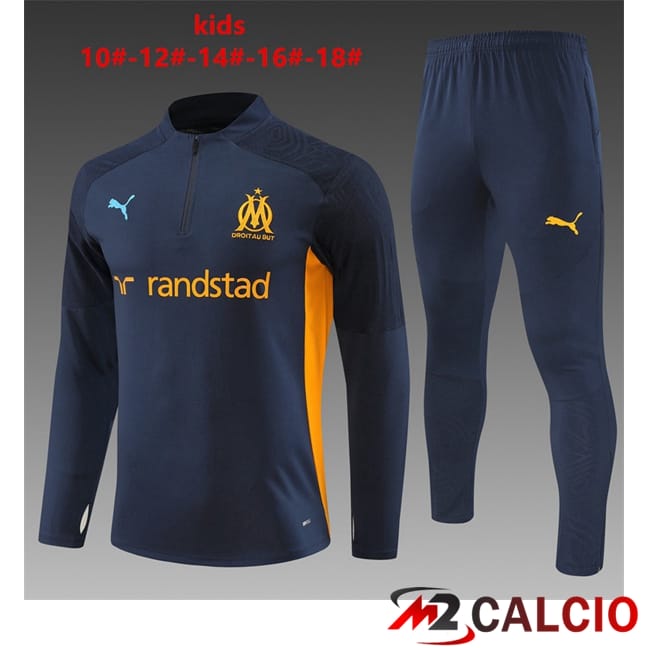 Insieme Tuta Calcio Marsiglia OM Bambino Blu Reale 2024/2025