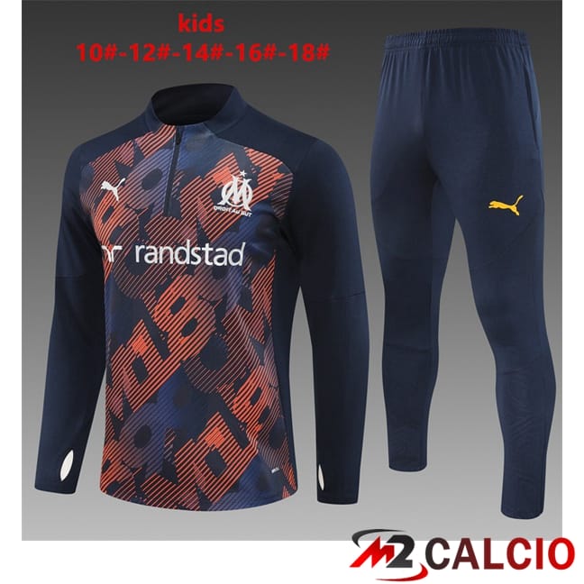 Insieme Tuta Calcio Marsiglia OM Bambino Blu Reale 2024/2025