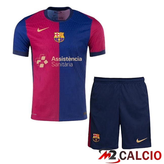 Maglie Calcio FC Barcellona Bambino Prima Assistència Sanitària Blu Rosso 2024/2025