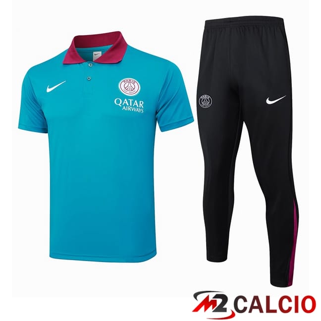 Insieme Polo Paris PSG + Pantaloni Blu 2024/2025
