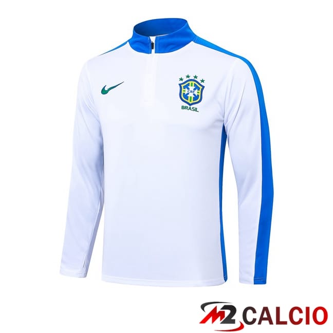 Felpa Allenamento Brasile Bianco 2024/2025
