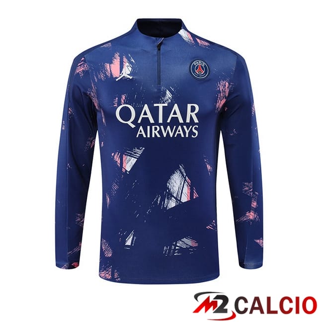 Felpa Allenamento Paris PSG Blu Reale 2024/2025