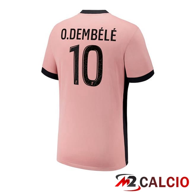 Maglie Calcio Paris PSG (O.Dembélé 10) Terza Rosa 2024/2025