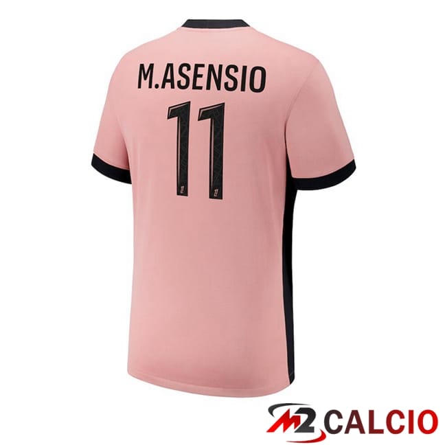 Maglie Calcio Paris PSG (M.Asensio 11) Terza Rosa 2024/2025