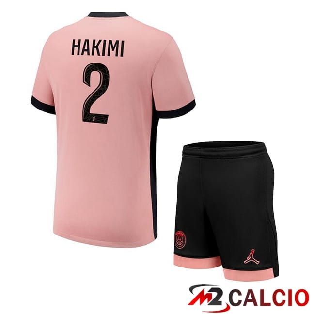 Maglie Calcio Paris PSG (Hakimi 2) Bambino Terza Rosa 2024/2025