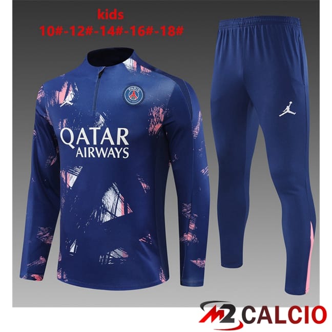 Insieme Tuta Calcio Paris PSG Bambino Blu Reale 2024/2025