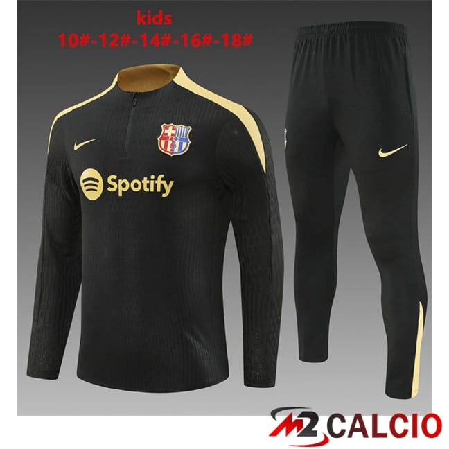 Insieme Tuta Calcio FC Barcellona Bambino Nero 2024/2025