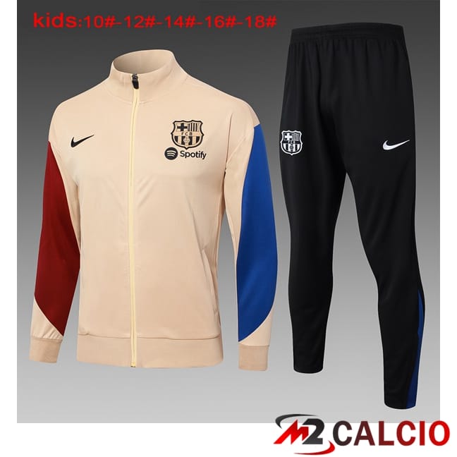 Insieme Tuta Calcio - Giacca FC Barcellona Bambino Giallo 2024/2025