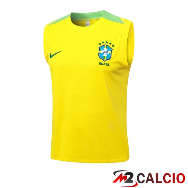 Canotta Allenamento Brasile Giallo 2024/2025