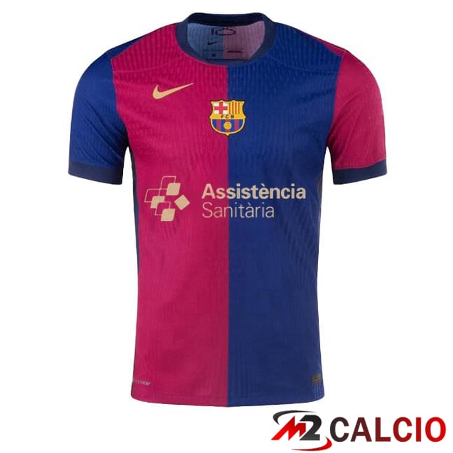 Maglie Calcio FC Barcellona Prima Assistència Sanitària Blu Rosso 2024/2025