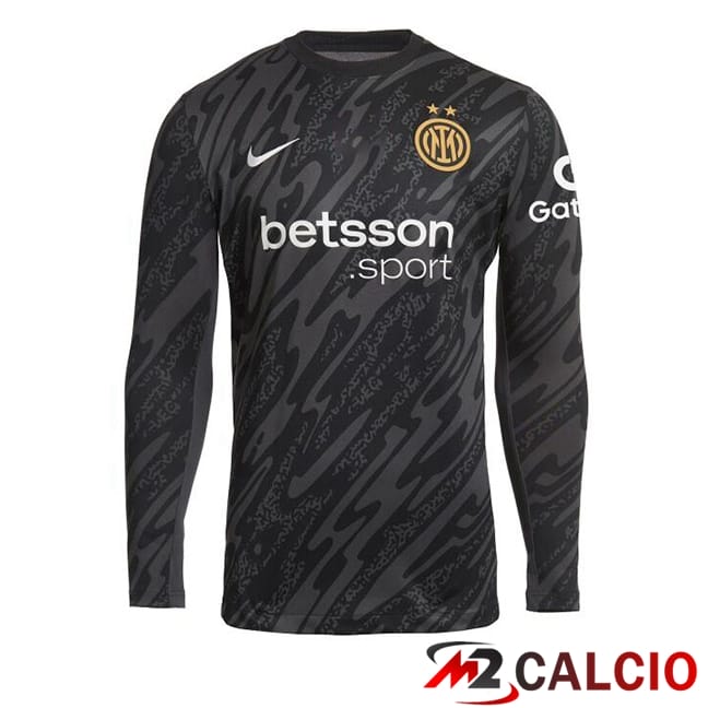 Maglie Calcio Inter Milan Portiere Manica Lunga Nero 2024/2025