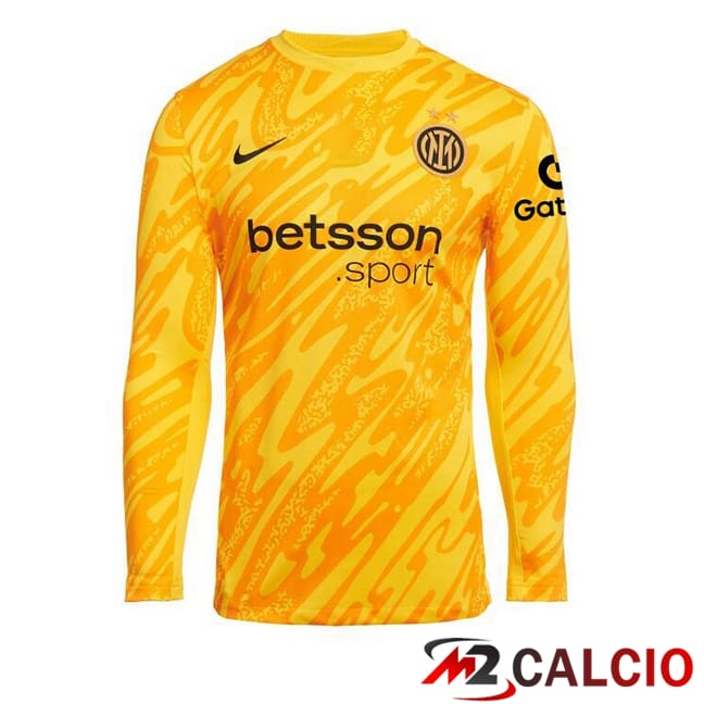 Maglie Calcio Inter Milan Portiere Manica Lunga Giallo 2024/2025