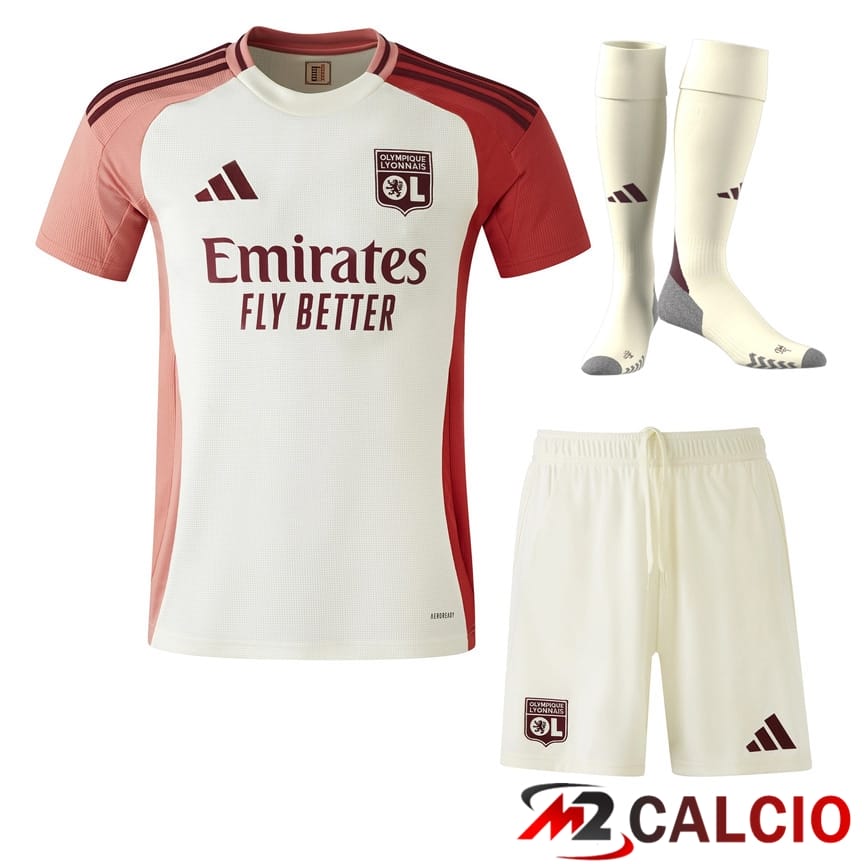 Insieme Maglie Calcio Lione OL Terza (Pantaloncini + Calzini) 2024/2025